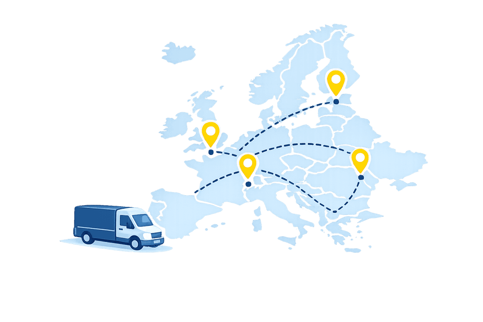 Copertura spedizioni in tutta l'Unione Europea