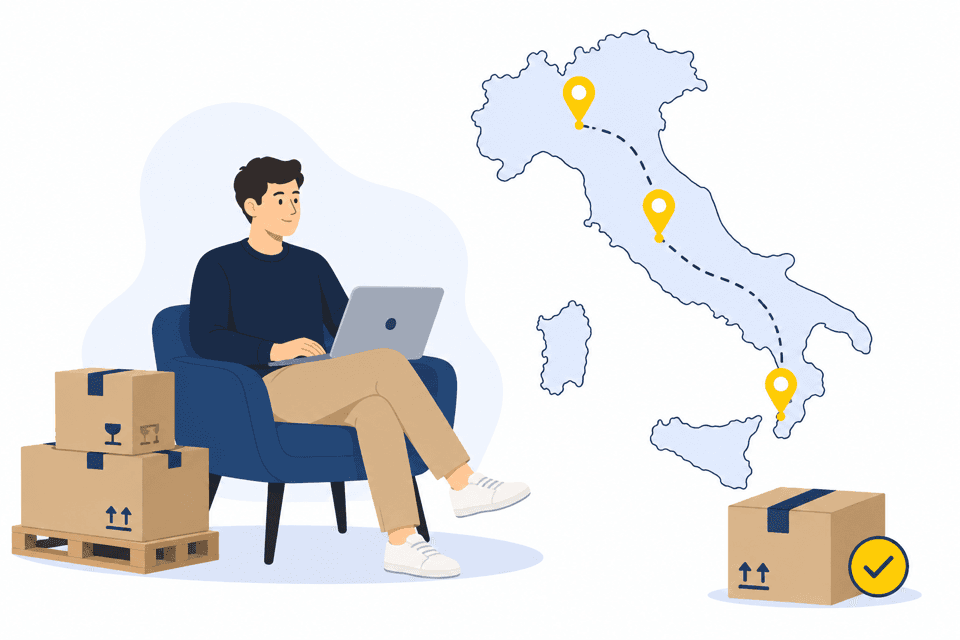Copertura spedizioni in tutta Italia, isole comprese